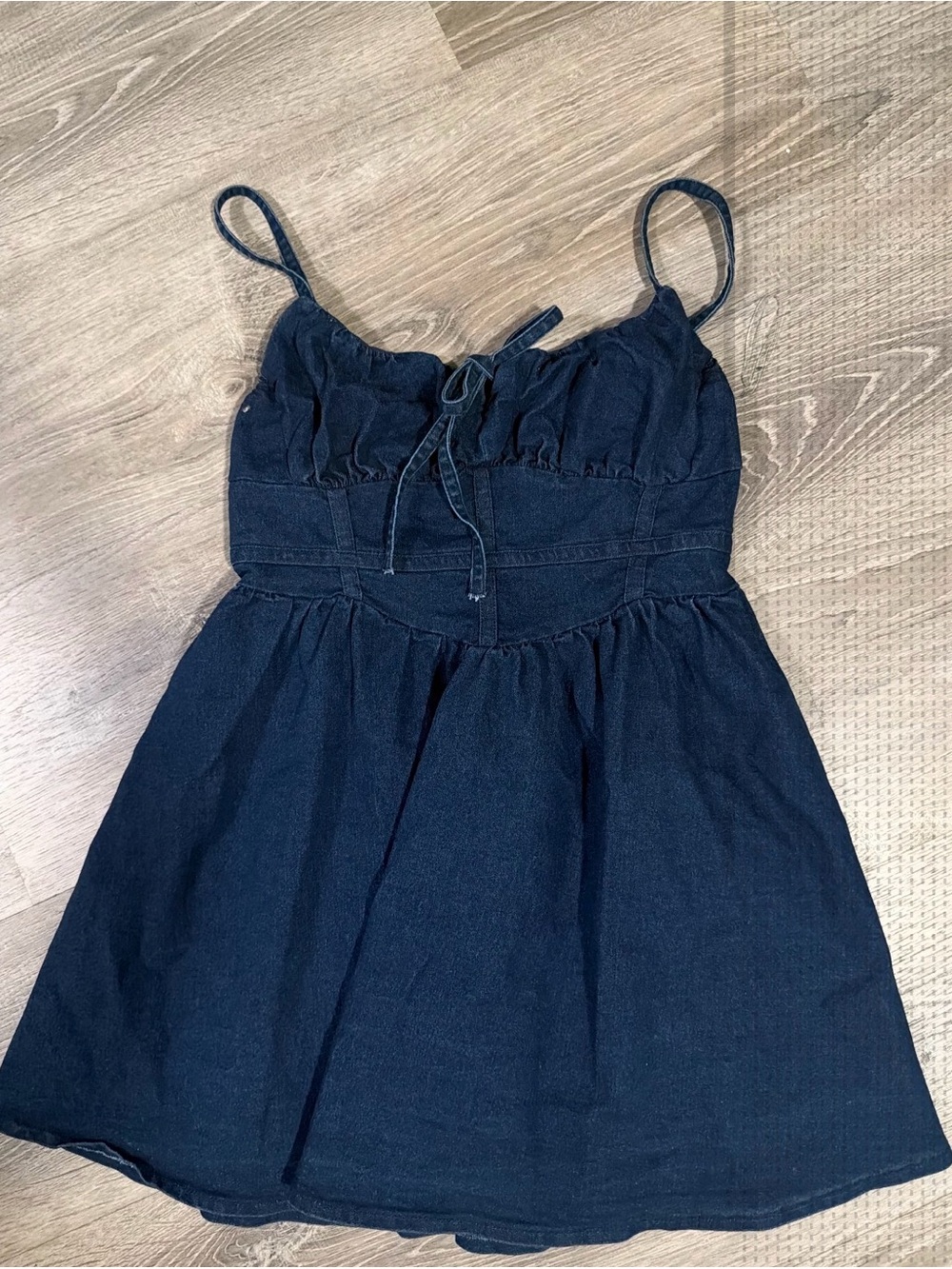 Fashion Nova Navy Blue Denim Sundress